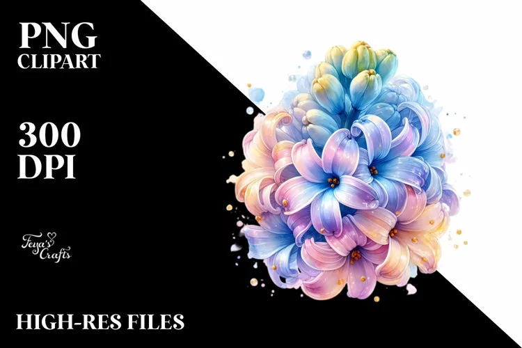 Vibrant Pastel Hyacinth PNG