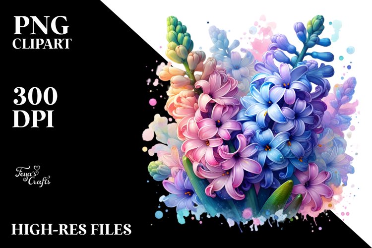 Vibrant Pastel Hyacinth PNG