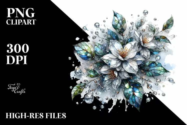 Abstract Shiny Jasmine made of Like Material|Summer Sticker