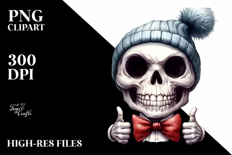 Funny Halloween Skull|Summer Sticker Flower