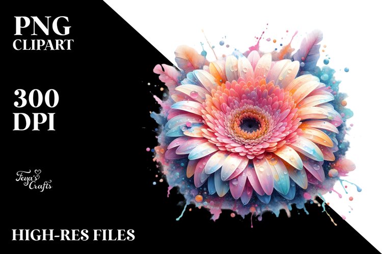 Detailed Glossy Gerbera Transparent PNG example image 1