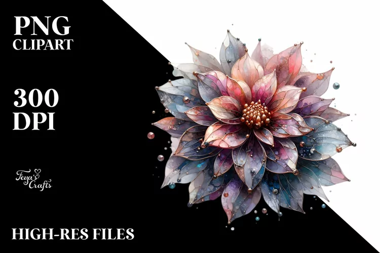 Dahlia Watercolor Splash