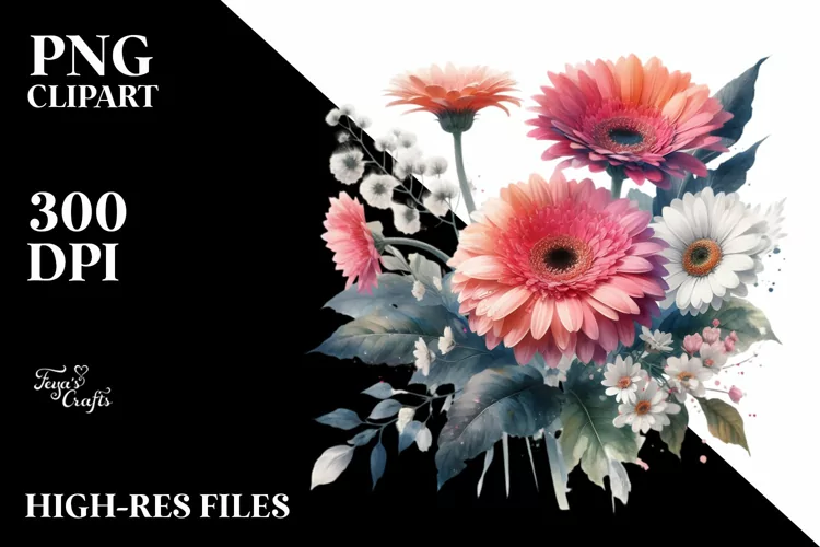 Vibrant Gerbera Watercolor