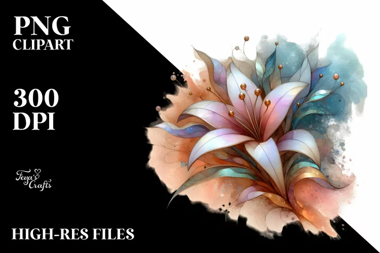 Elegant Lily Illustration | Clipart