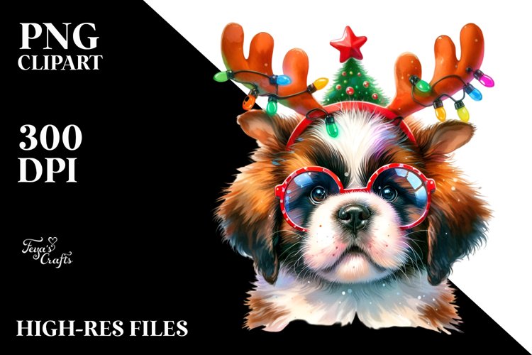 Extremely Expressive Baby Saint Bernard PNG