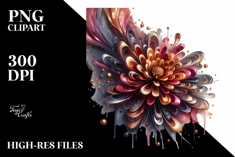 Chrysanthemum Shiny Watercolor