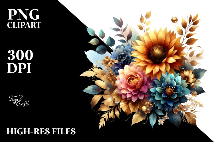 Watercolor Sunflower Clipart Image 12