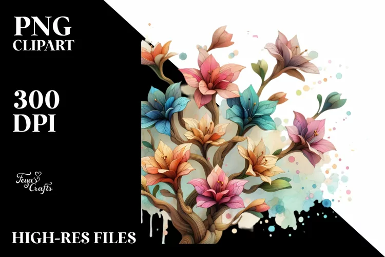 Abstract Pastel Wooden Small Stained Azalea | Sublimation |