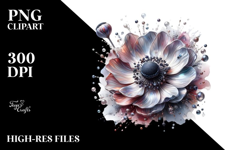 Glossy Anemone Sublimation Clipart