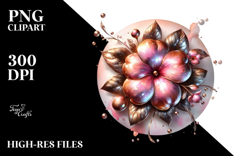 Glossy Shiny Impatiens Sublimation Clipart