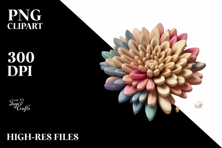 Wooden Chrysanthemum