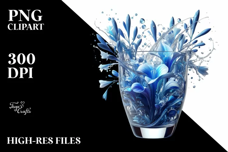 Abstract Glossy Filled with Lobelia