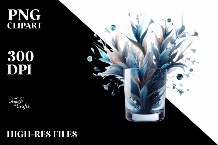 Abstract Glossy Filled with Lobelia