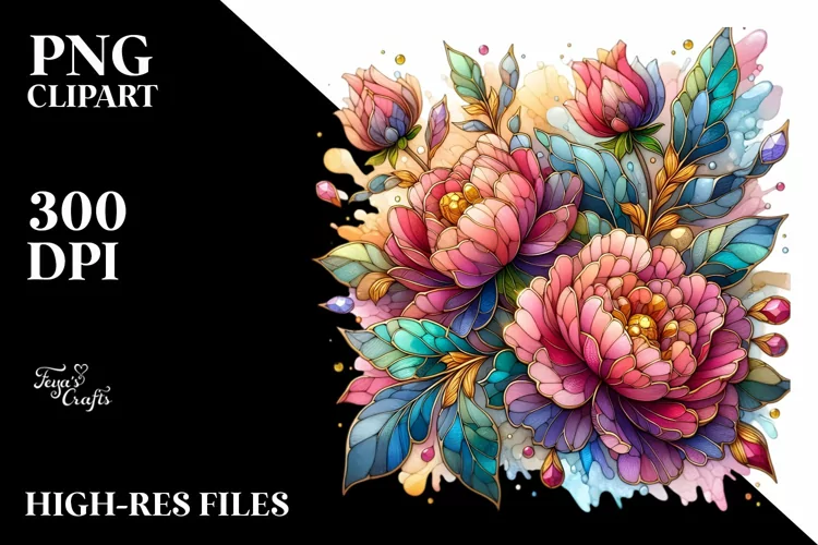 Detailed Peonies PNG