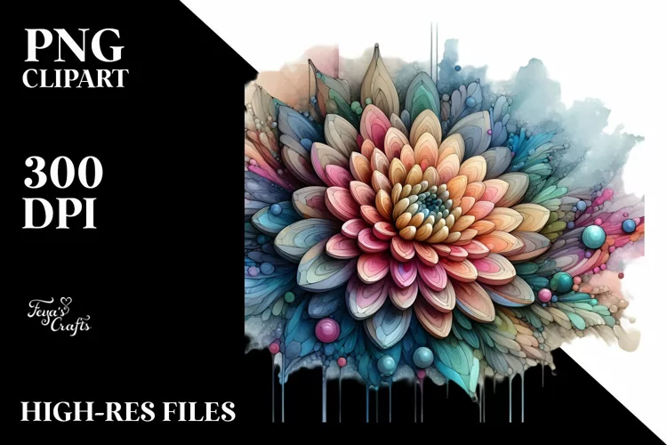 Vibrant Chrysanthemum Made of Stained