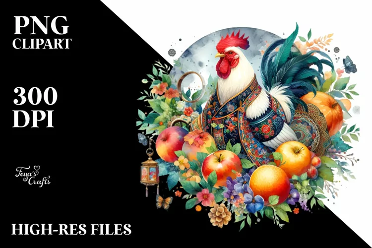 Vibrant Dressed Guan | Sublimation | Clipart