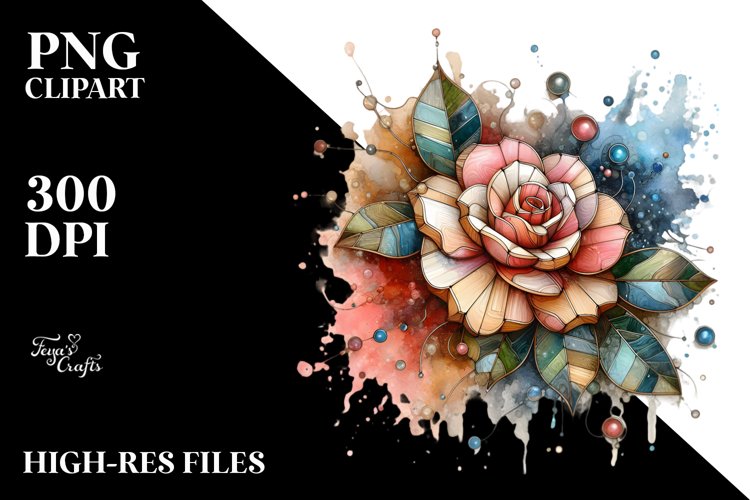 Abstract Stained Camellia