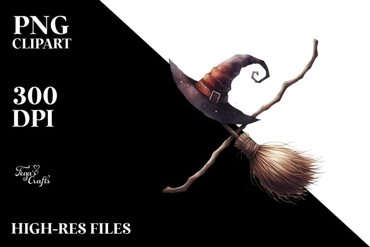 Simple Halloween Broomstick Clipart
