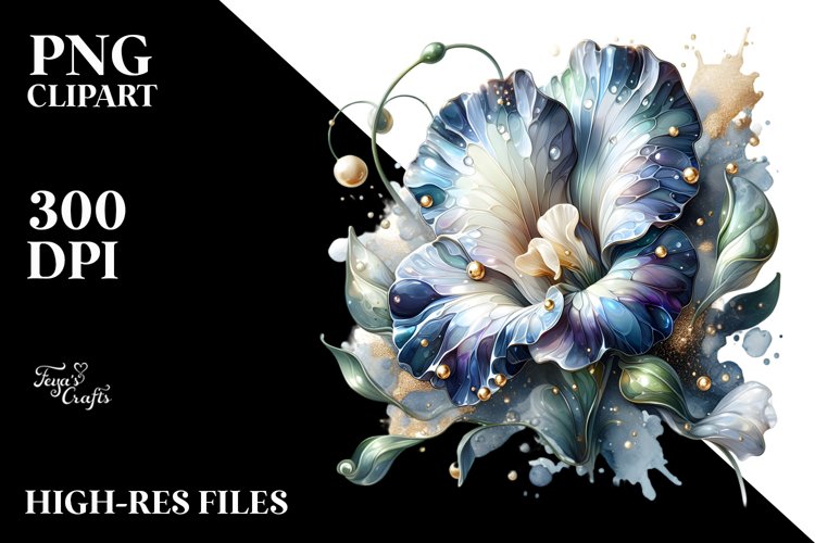 Glossy Sweet Pea Material Clipart