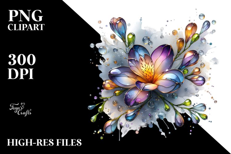 Shiny Freesia with Metalic Insertions | Sublimation |