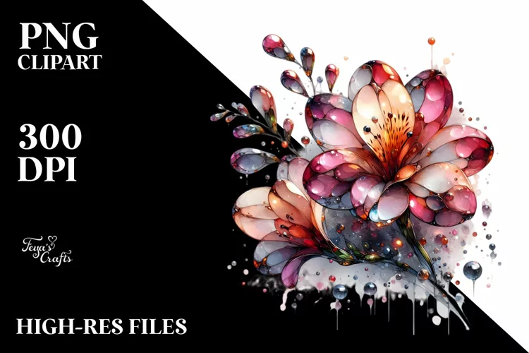 Shiny Freesia with Metalic Insertions | Sublimation |