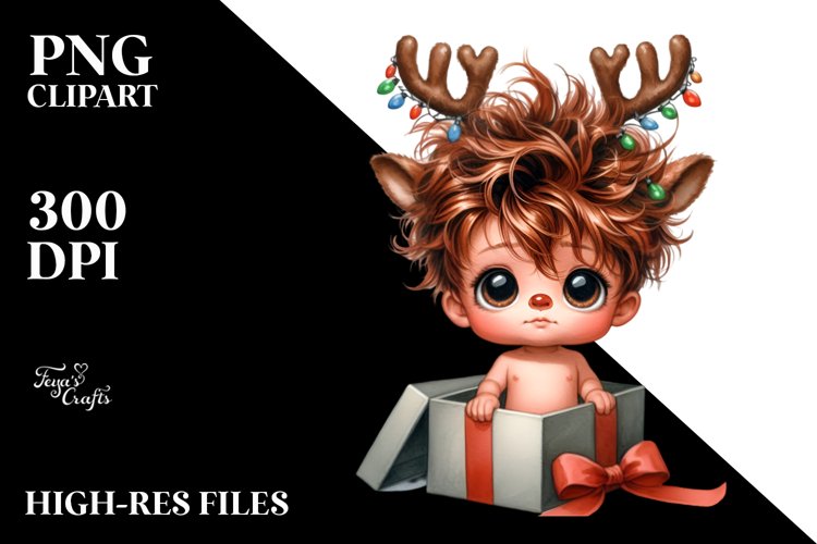 Expressive Baby Watercolor Brittany, Crazy Haircut PNG