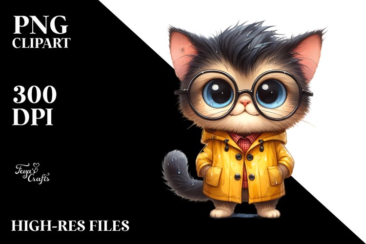 Watercolor Cat es Clipart