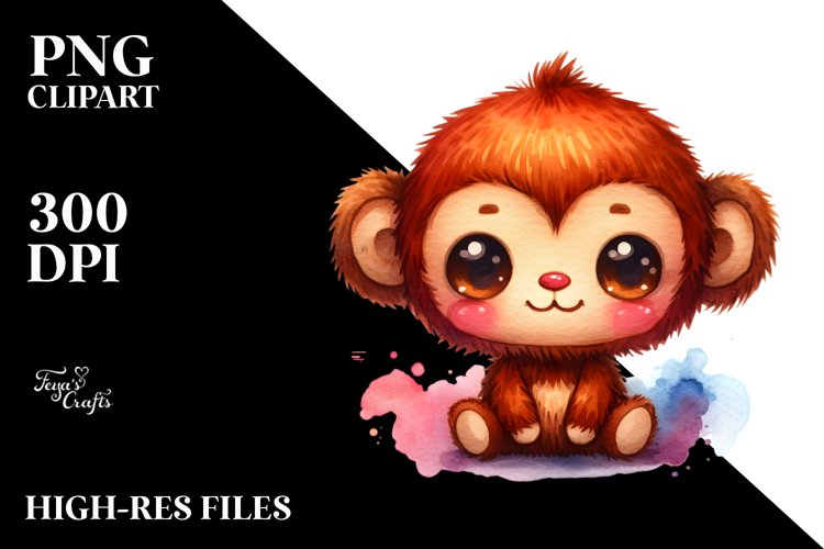 Colorful Plush Monkey | Clipart