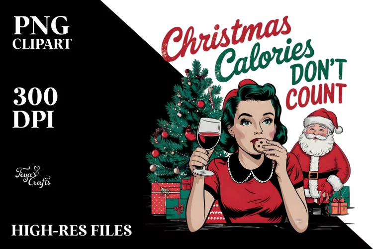 Christmas Calories Don't Count Clipart