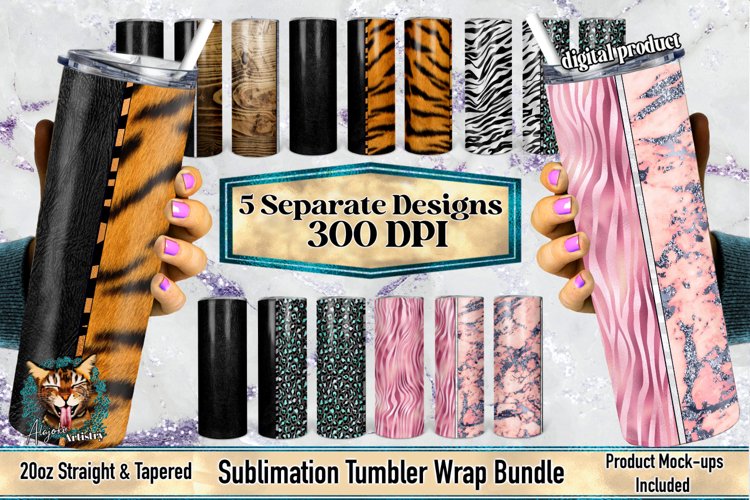 Leather Sublimation, tumbler wrap, split tumbler, tumbler wrap