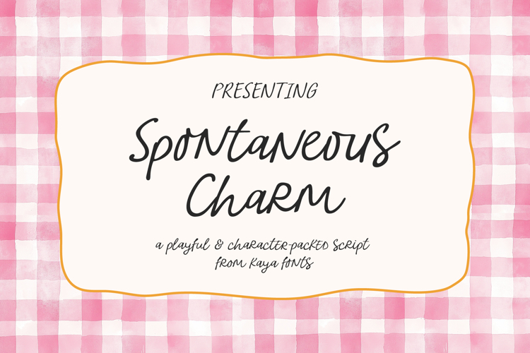 Spontaneous Charm Handwritten Quirky Script Font Cute Sweet