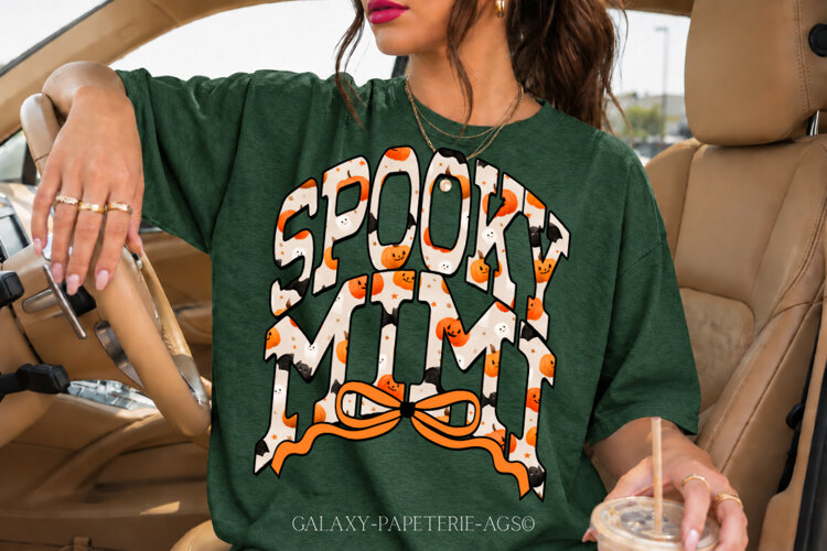 Spook Mimi PNG | Halloween Mimi Sublimation example image 1