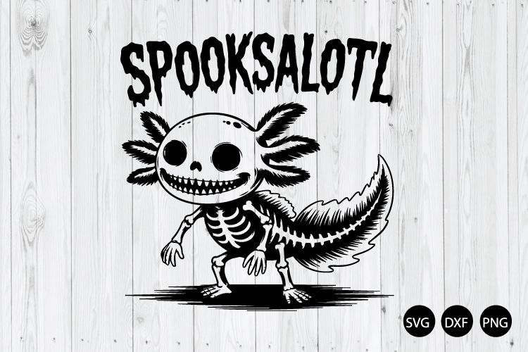 Spooksalotl SVG, Cute Axolotl SVG, Halloween SVG