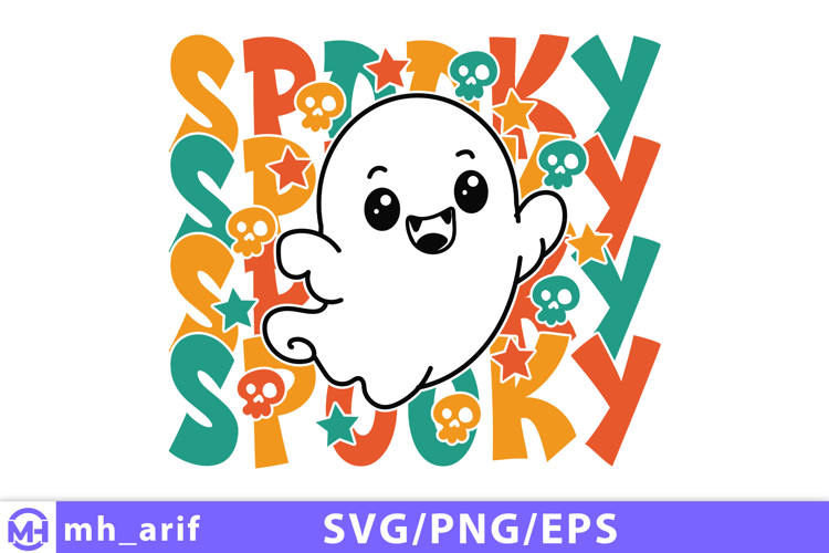 Retro Halloween Spooky SVG PNG T-shirt Design
