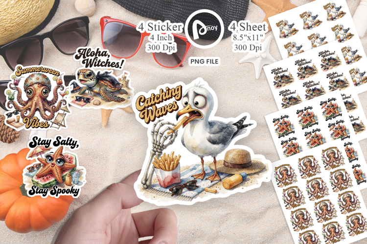 Awkward Beach Creature Sticker