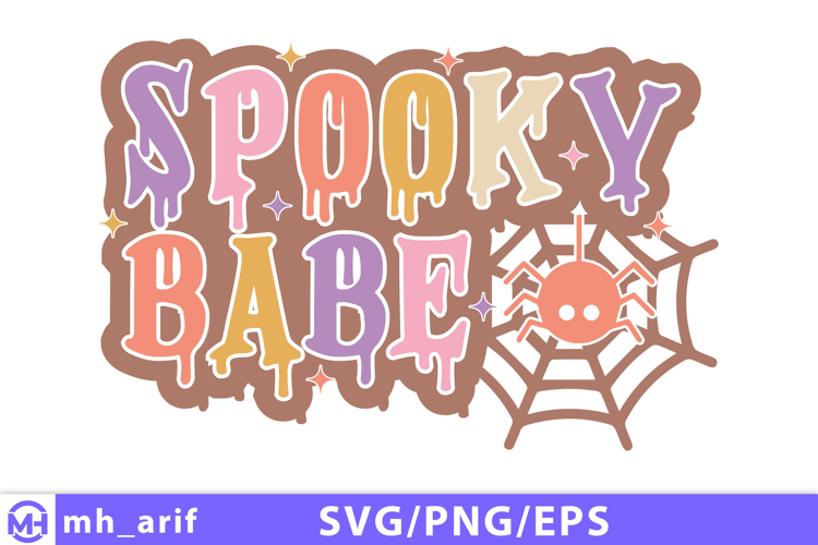 Spooky Babe Halloween SVG PNG T-shirt Design