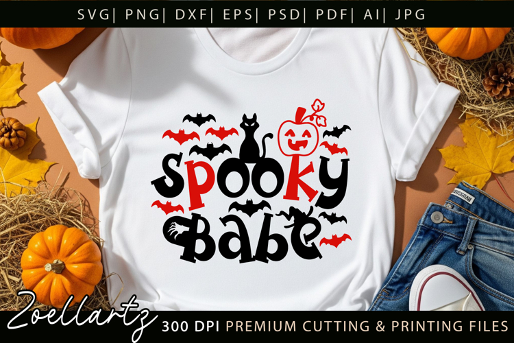 Spooky Season SVG for Cricut Halloween T-shirt Mug Design