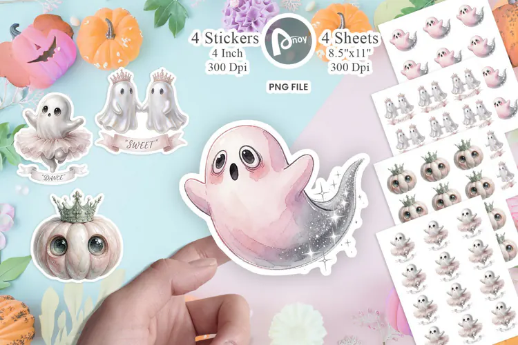 Spooky Ballet Ghost Sticker