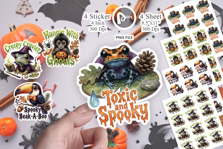 Big-Eyed Rainforest Animals Sticker example image 1