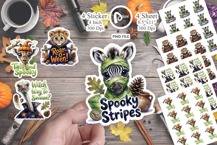 Big-Eyed Savannah Animals Sticker
