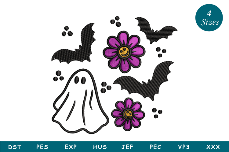 Spooky Boo Halloween EMbroidery