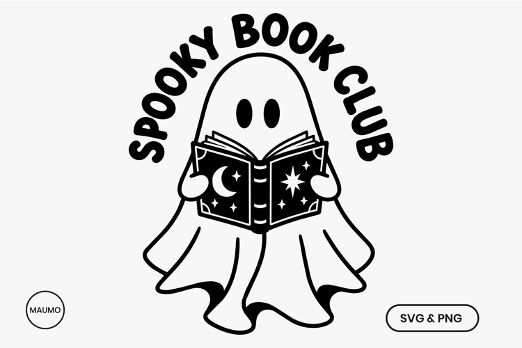 Spooky Book Club Reading Ghost example image 1