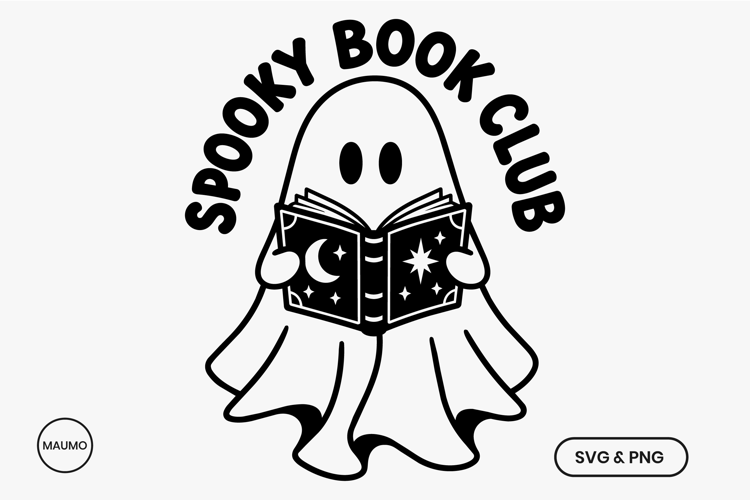 Spooky Book Club Reading Ghost