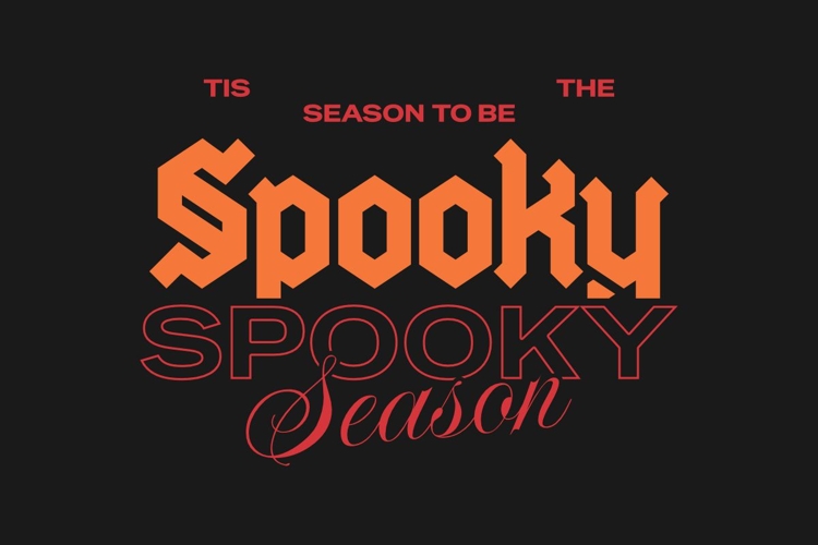 Spooky Season Halloween Urban T-shirt Design