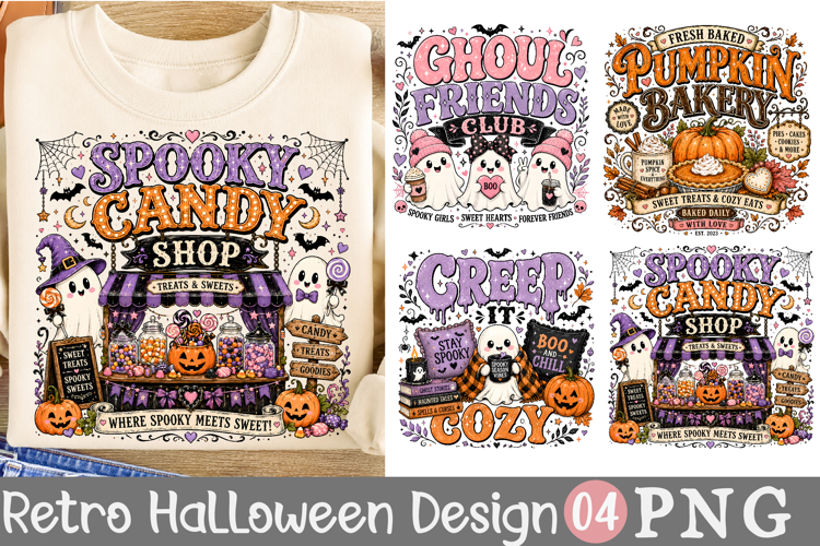 Spooky Candy Shop Sublimation, Pumpkin Bakery PNG