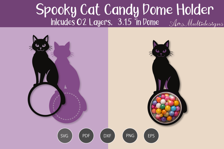 Spooky cat candy dome SVG