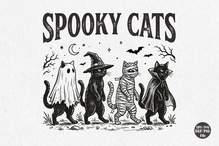 Spooky Cat Parody Halloween SVG,Funny Halloween Cat Shirt