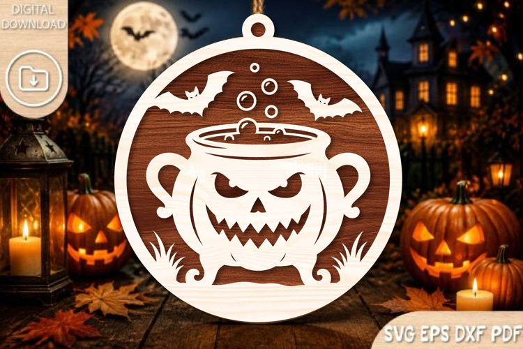 Spooky Cauldron Halloween SVG