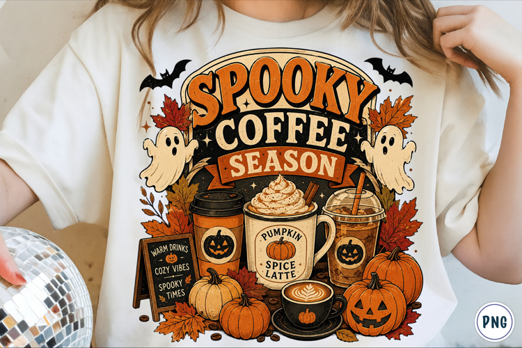 Spooky Coffee Season Png