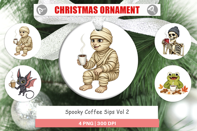 Ornament Spooky Coffee Sips